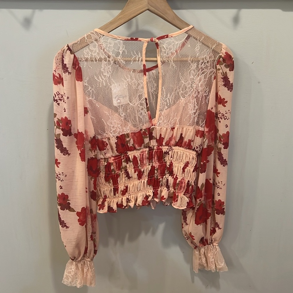 Free People NWT Daphne Long Sleeve Top-Medium - Picture 6 of 13